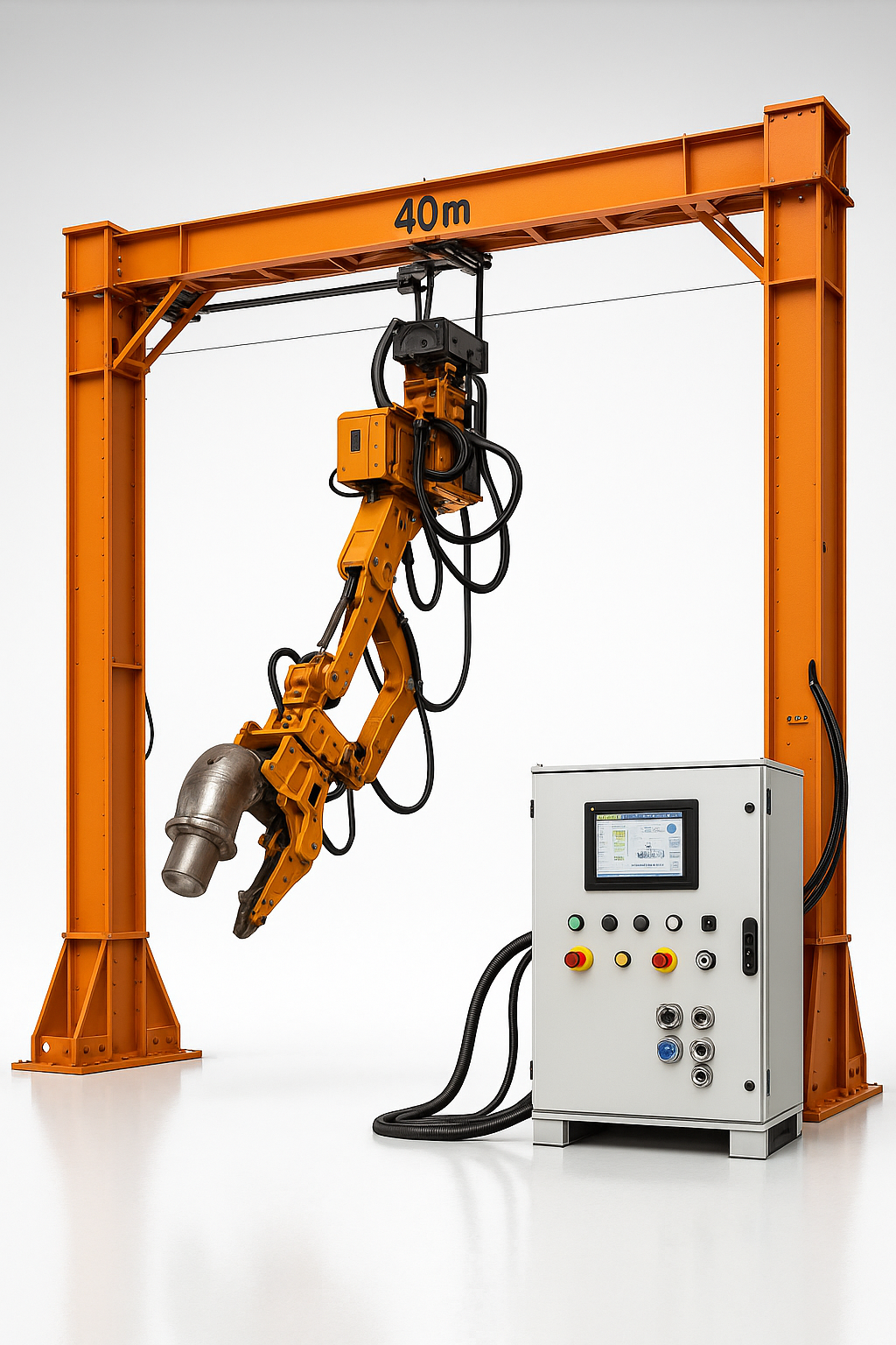 CASKBREAKER Autonomous Industrial Vessel Recycling Gantry